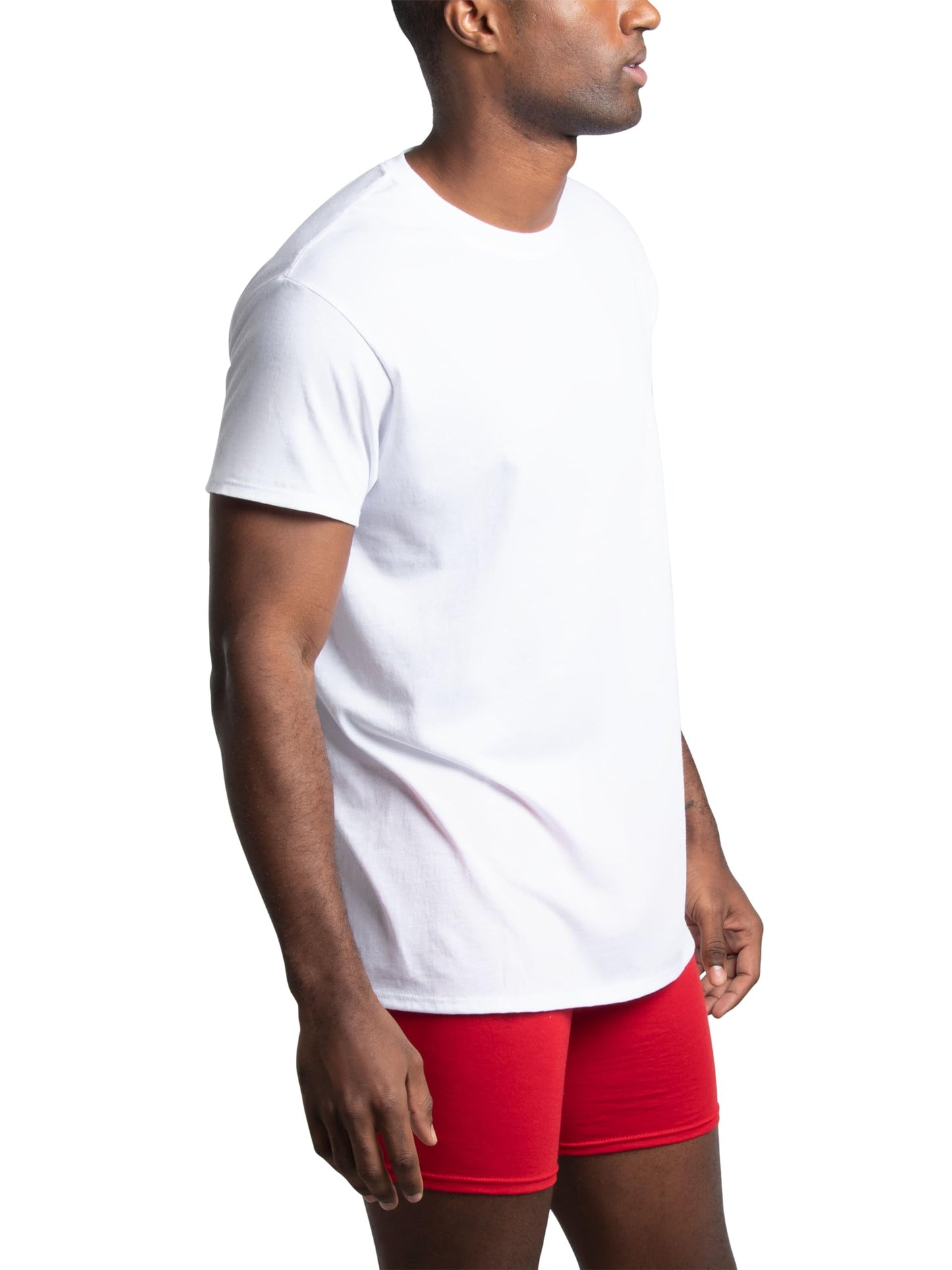 Fruit of The Loom Men's Crew Tee Undershirts, Moisture Wicking & Tag Free, Also Available in Big & Tall
