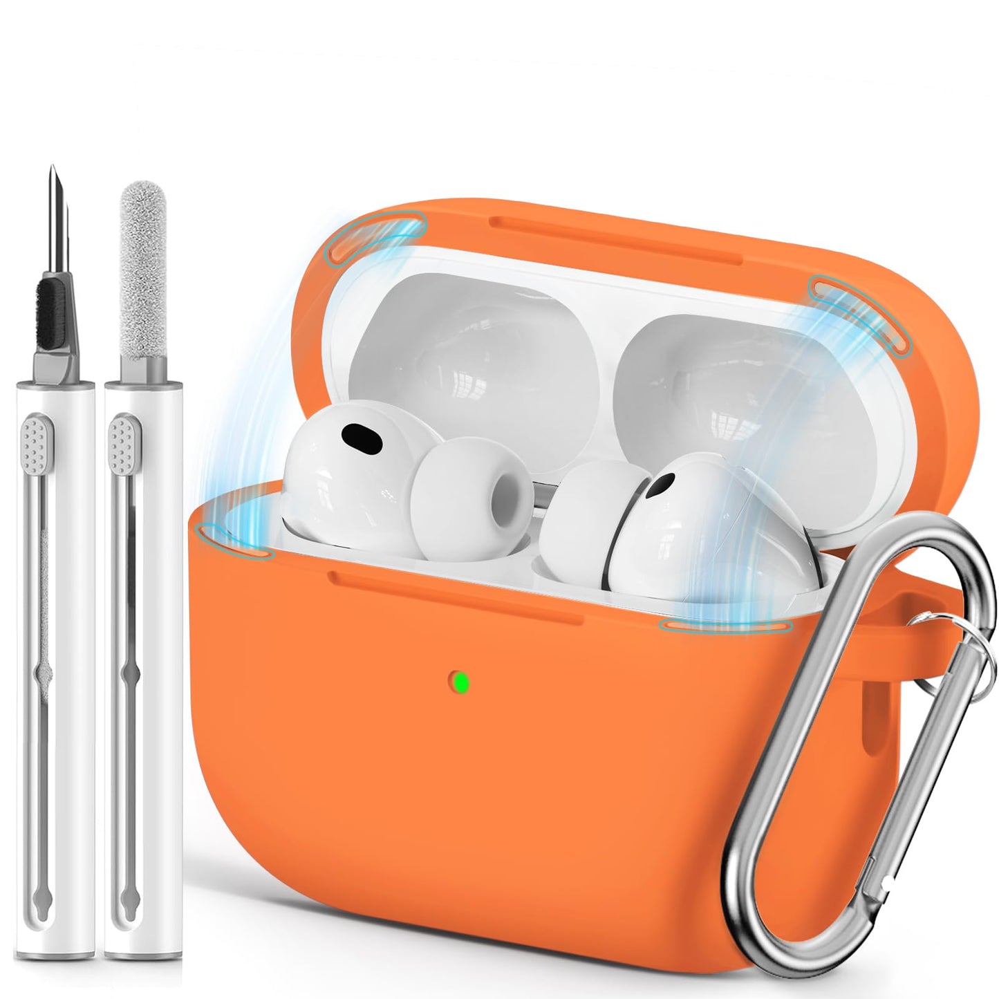Ljusmicker for AirPods 4 Case 2024 with Cleaner Kit,Milk Tea