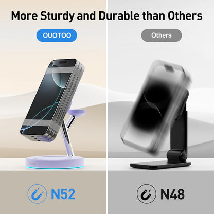 3 in 1 Mag-Safe Wireless Charger Stand for iPhone Apple Watch AirPods