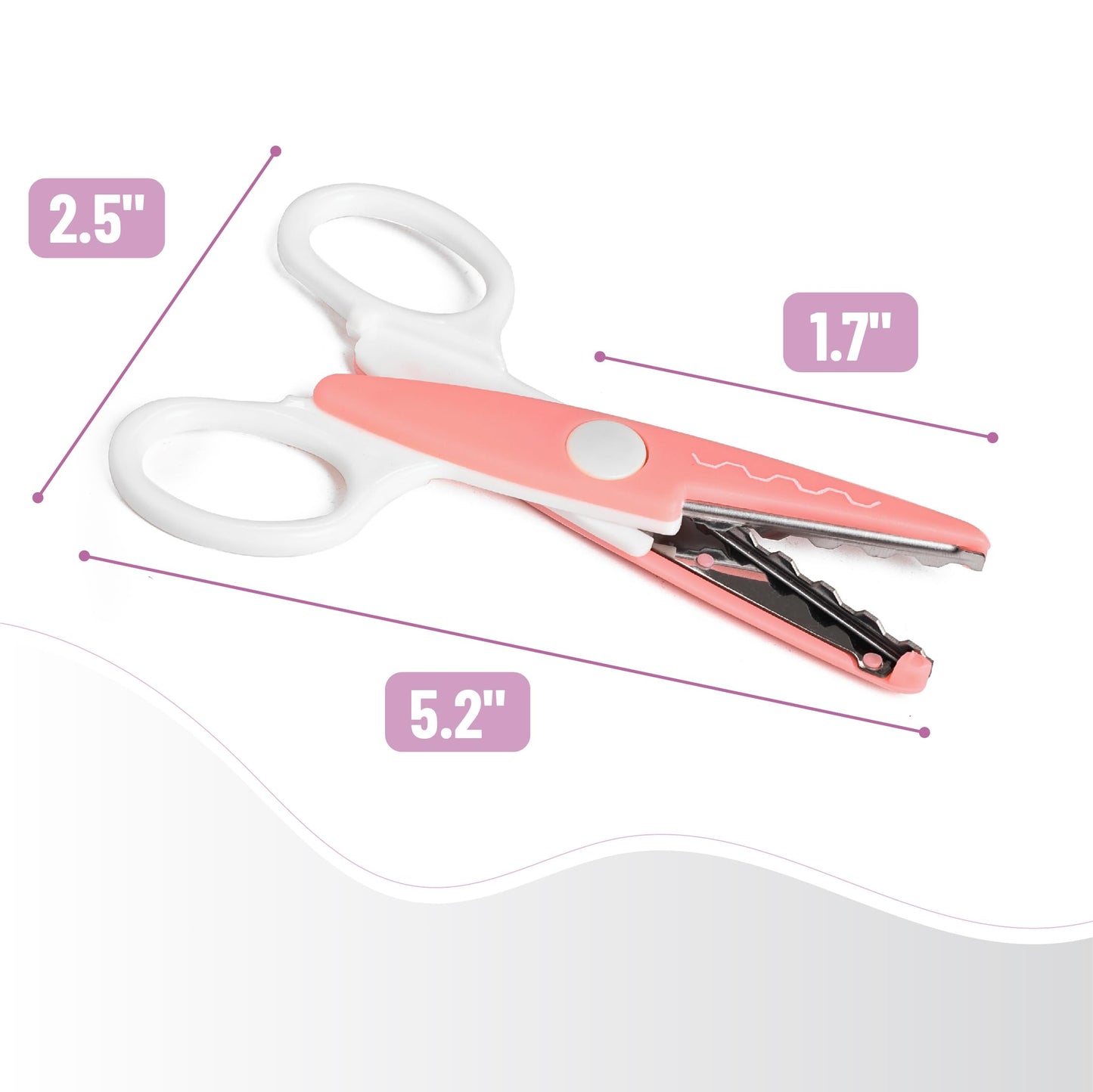 Mr. Pen- Craft Scissors Decorative Edge, 6 Pack, Bright Zig Zag Scissors