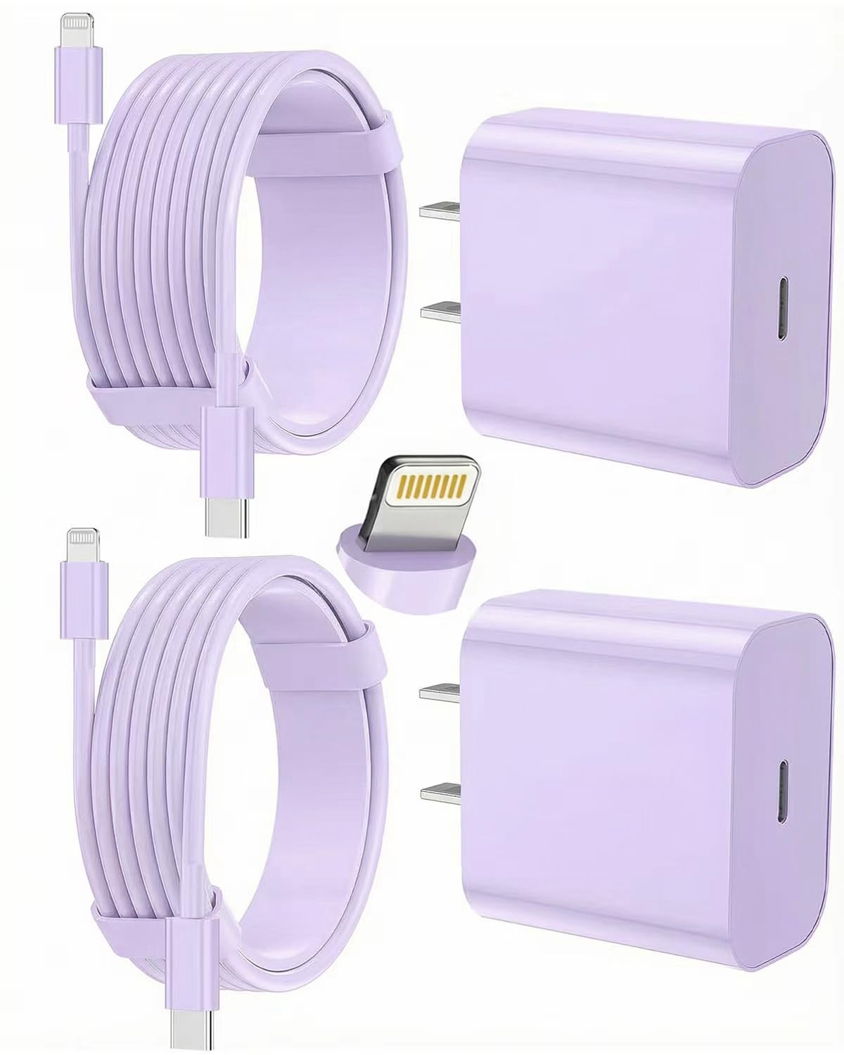 iPhone Charger Fast Charging, USB C Charger Block, 6FT/10FT Lightning Cable