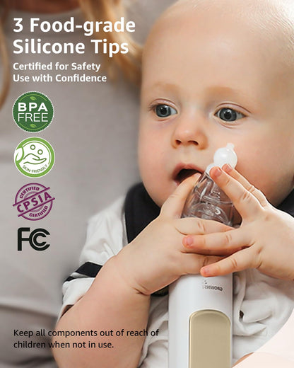 GROWNSY Nasal Aspirator for Baby, Electric Nose Sucker, Powerful Suction
