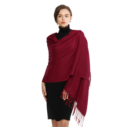 RIIQIICHY Women's Fringe Shawl Wrap Pashmina Scarf for Wedding Evening