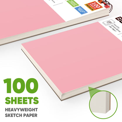 Soucolor Sketch Book 9" x 12", 100 Sheets Kids Art Sketchbook Drawing Pad