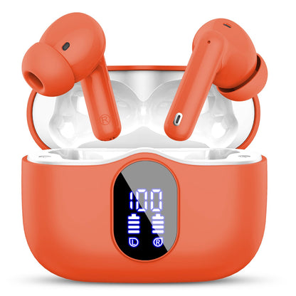 Wireless Earbuds, Bluetooth 5.4 Headphones Bass Stereo/Clear Calls, Black