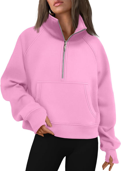 AUTOMET Womens Sweatshirts Half Zip Fleece Pullover Fall Outfits