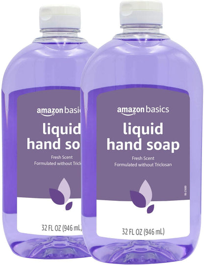 Amazon Basics Liquid Hand Soap Refill, Milk and Honey Scent, Triclosan-Free, pH Balanced, Dermatologist Tested, 50 Fluid Ounces, 2-Pack (Previously Solimo)