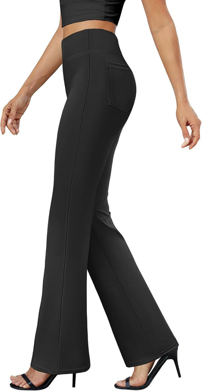 DLOODA Womens Bootcut Dress Pants Business Casual Work Pants with Pockets