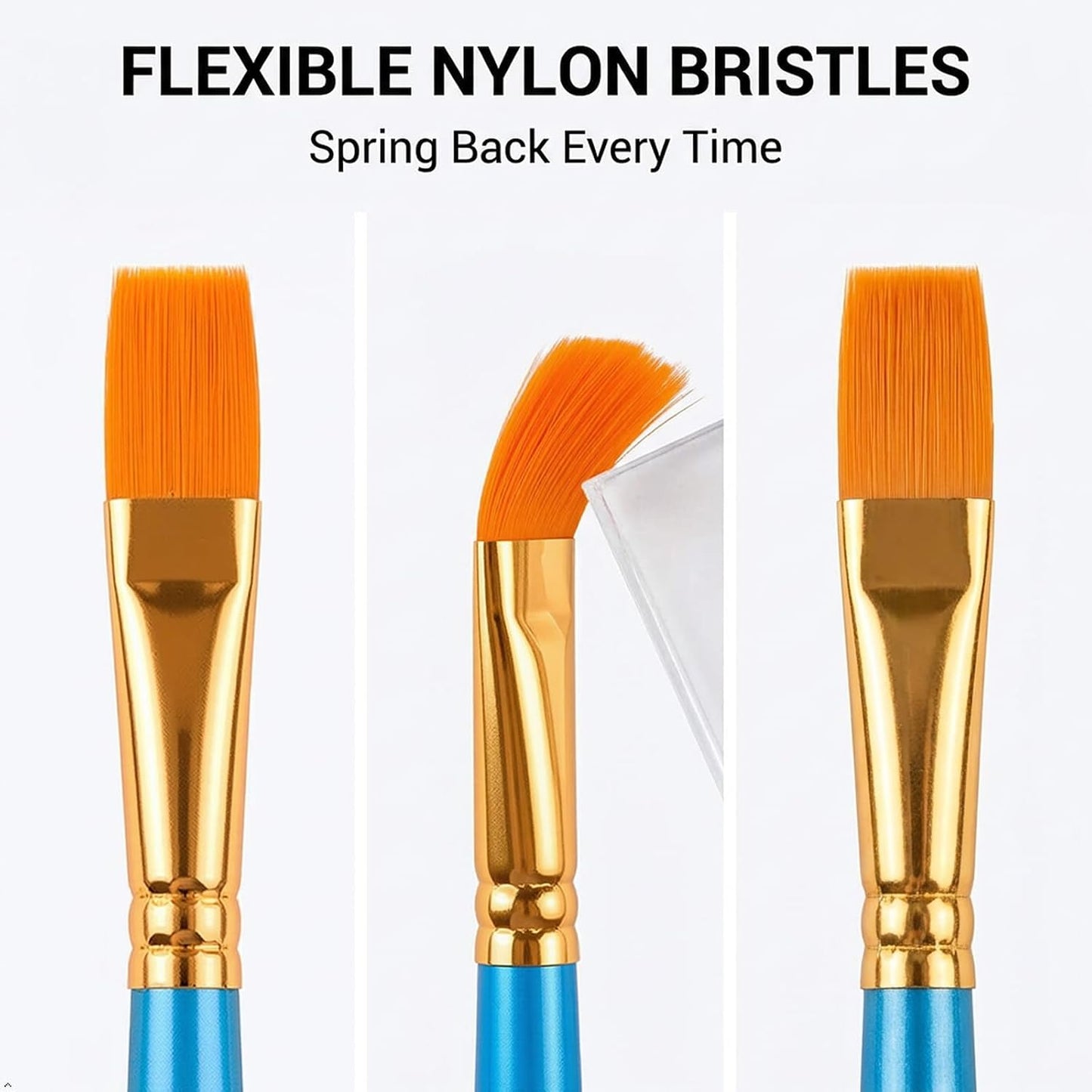 Soucolor Acrylic Paint Brushes Set, 20 Pcs Pointed Tip Artist Paintbrushes