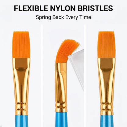 Soucolor Acrylic Paint Brushes Set, 20 Pcs Pointed Tip Artist Paintbrushes