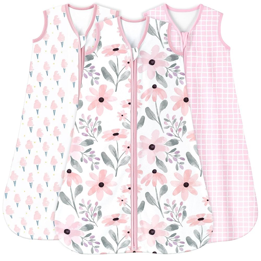 Yoofoss Baby Sleep Sack 0-6 Month 0.5TOG 100% Organic Cotton 2-Way Zipper