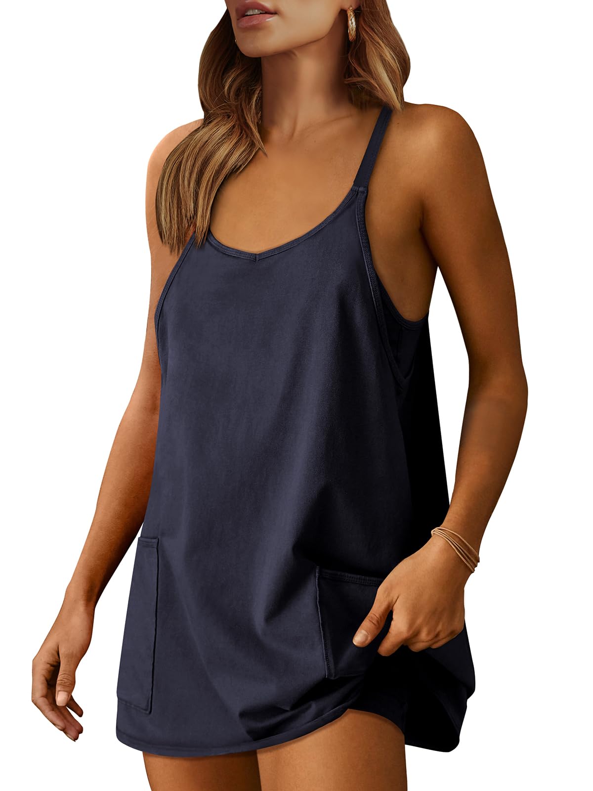ANRABESS Women Athletic Dress Summer Tennis Workout Built in Shorts