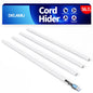Wire Hider, 157in Delamu Cord Hider Wall, Paintable Wire Covers for Cords, TV Cable Hider Wall Kit, Cable Covers Raceway, Cable Management Hide TV Cords for Wall Mount TV, 10XL15.7 W0.95 H0.55in Brown