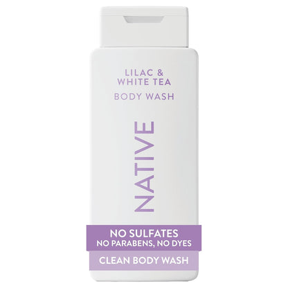 Native Clean Body Wash, Gentle & pH-balanced for Sensitive Skin, 24-Hr Freshness for Women & Men, Vegan & Cruelty-Free, Free of Sulfates, Parabens & Phthalates, Cashmere & Rain, 18 fl oz