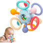 Baby Montessori Sensory Teething Toy 0-6 6-12 Months, Teether Ball & Rattle