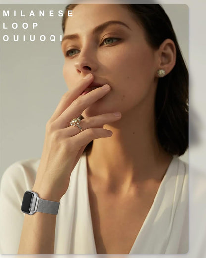 Original Milanese Loop Compatible with Apple Watch Bands for Women & Men