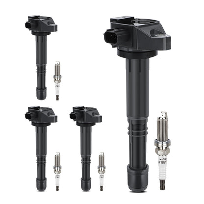UF667 Ignition Coil & ILZFR6D11 Double Iridium Spark Plug for BMW 2.5-6.0L