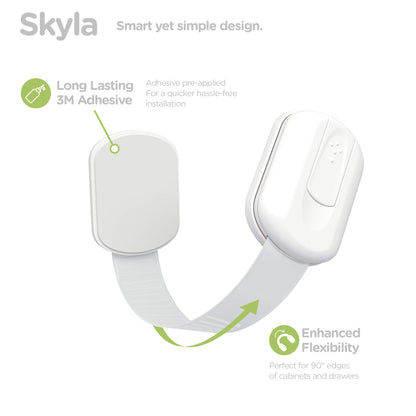 SKYLA HOMES Child Safety Cabinet Locks, White, 8 Pack