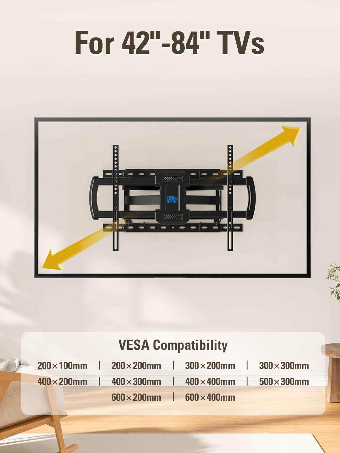 Mounting Dream Full Motion TV Wall Mount for 32-70 Inch TVs up to 99lbs
