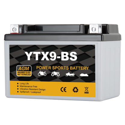 YTX14AH-BS 12V 12Ah Motorcycle Battery, 220CCA Rechargeable Maintenance Free Sealed AGM Battery, Powersport Replacement for ATV, UTV, Scooter