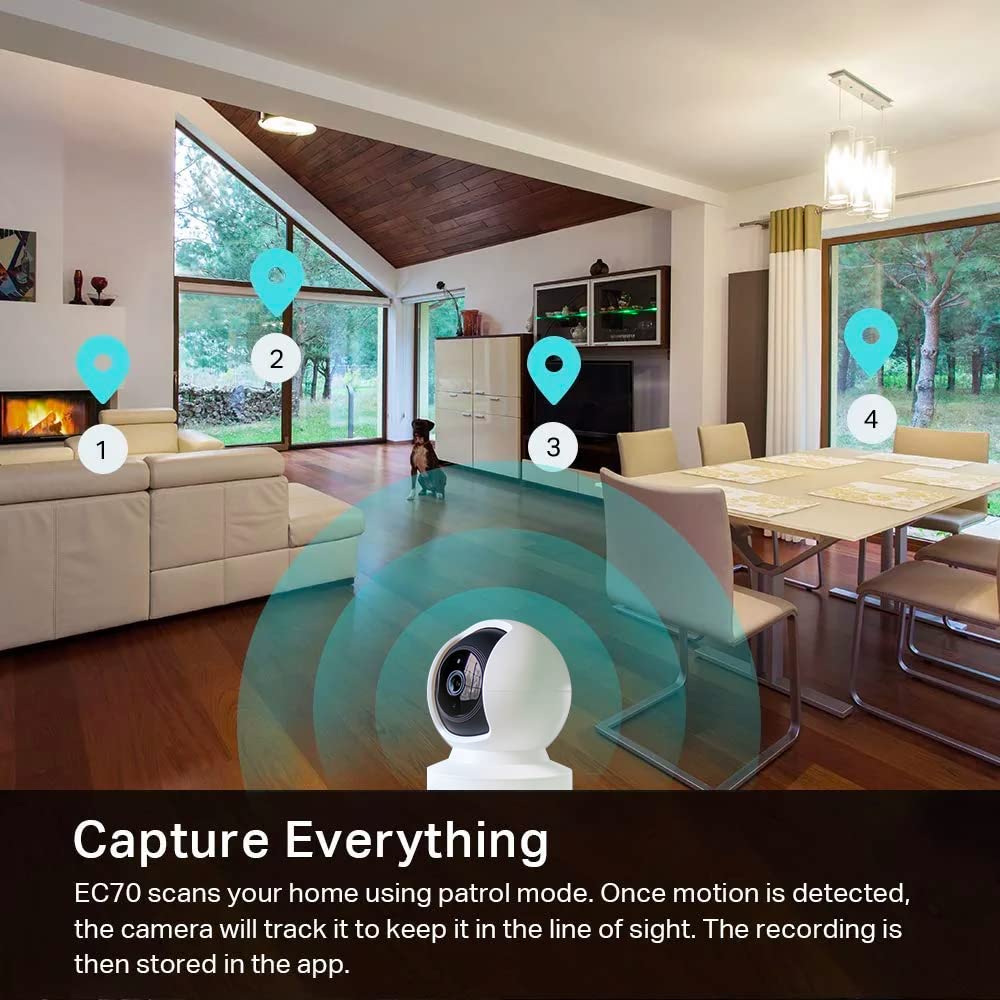 Kasa 1080p Indoor Pan/Tilt Wired Security Camera, Baby & Pet Monitor, EC71