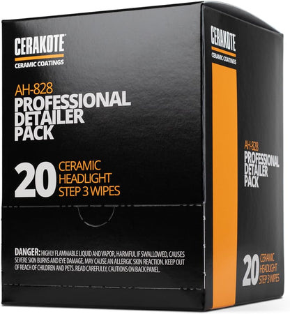 CERAKOTE® Ceramic Headlight Restoration Kit, No Power Tools, 10 Wipe Kit