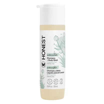 The Honest Company Shampoo & Body Wash, Tear-Free, Fragrance-Free, 10 fl oz