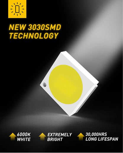 AUXITO 194 LED Bulbs for License Plate Light 168 175 2825 W5W T10 24-SMD 3014 Chipsets 6000K White for Car Dome Door Map Dash Courtesy Cargo License Plate Lights, Pack of 2