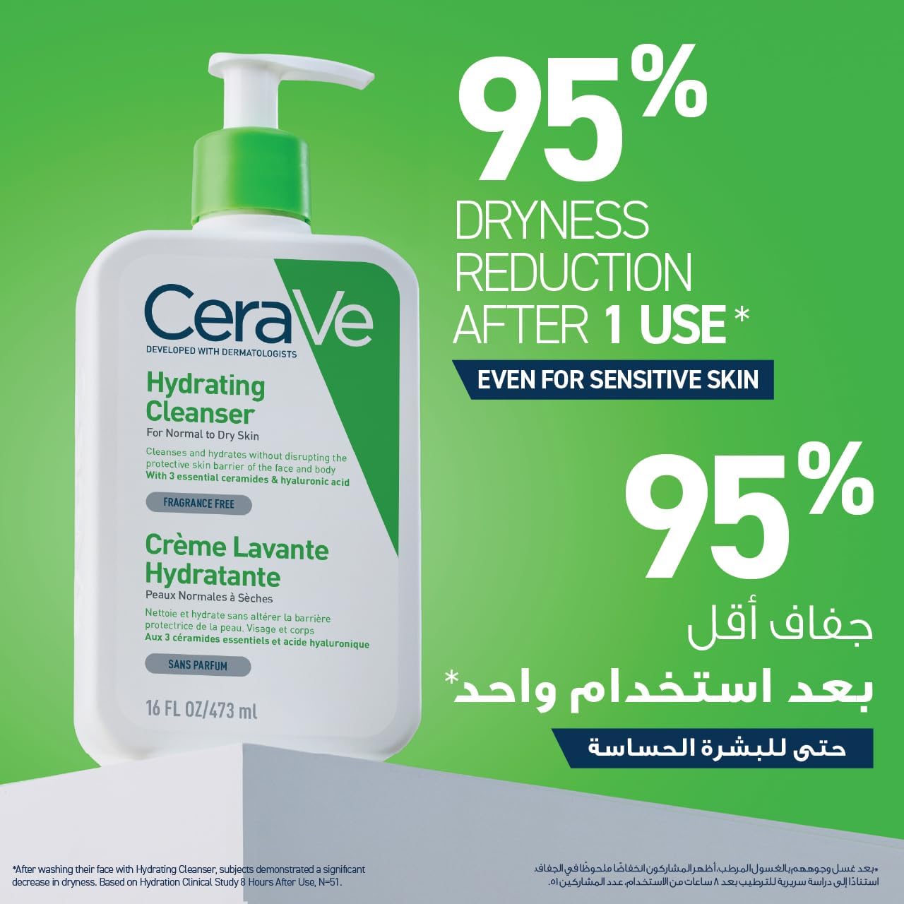 Cerave Hydrating Cleanser for Normal to Dry Skin with Hyaluronic Acid