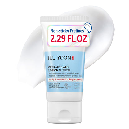 Illiyoon Ceramide Ato Concentrate Cream | Moisturizer for Dry & Sensitive Skin, 100hr Lasting Hydration, For Face & Body, Gentle for Infants, Moisture Barrier Repair, Vegan Certified, 2.53 fl.oz.