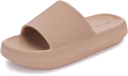 BRONAX Cushioned Thick Sole Pillow Slippers for Women and Men Y10