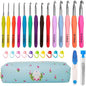 Yarniss Crochet Hooks,14 Size Ergonomic Crochet Hooks Set 2mm(B)-10mm(N)