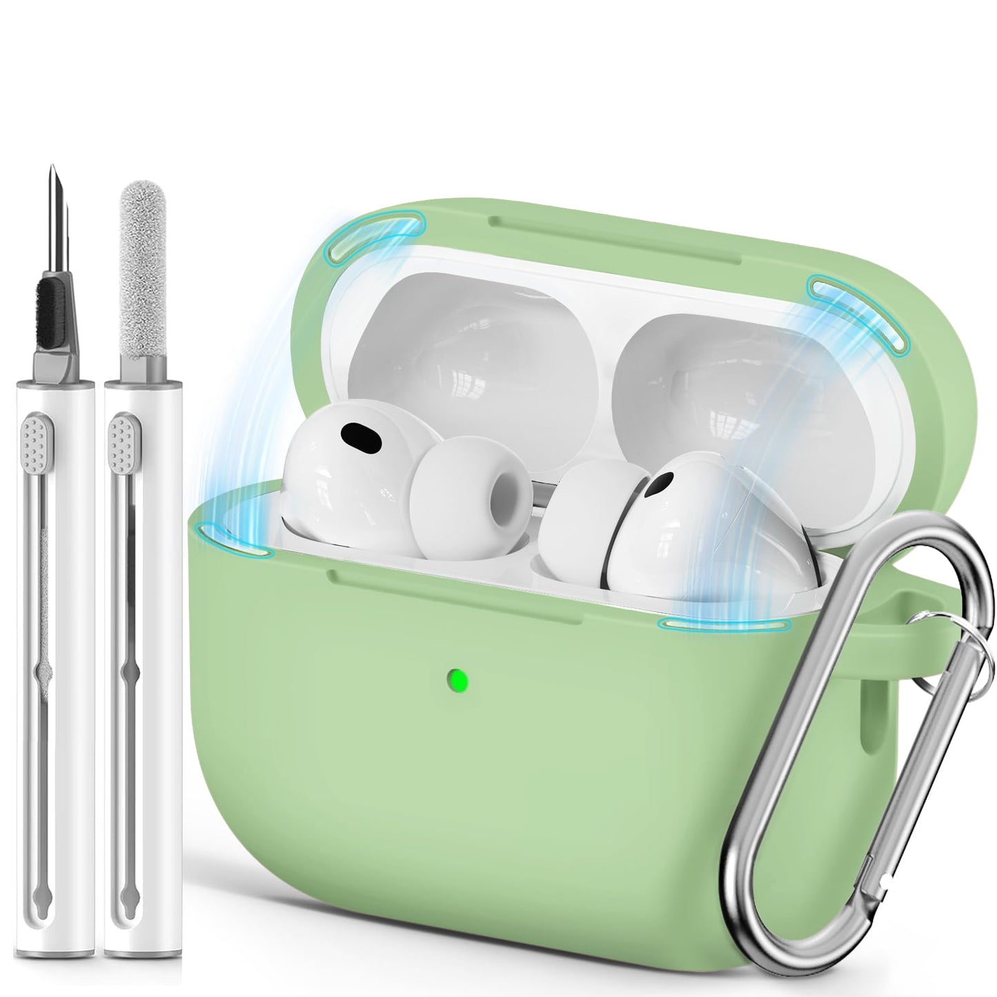Ljusmicker for AirPods 4 Case 2024 with Cleaner Kit,Milk Tea