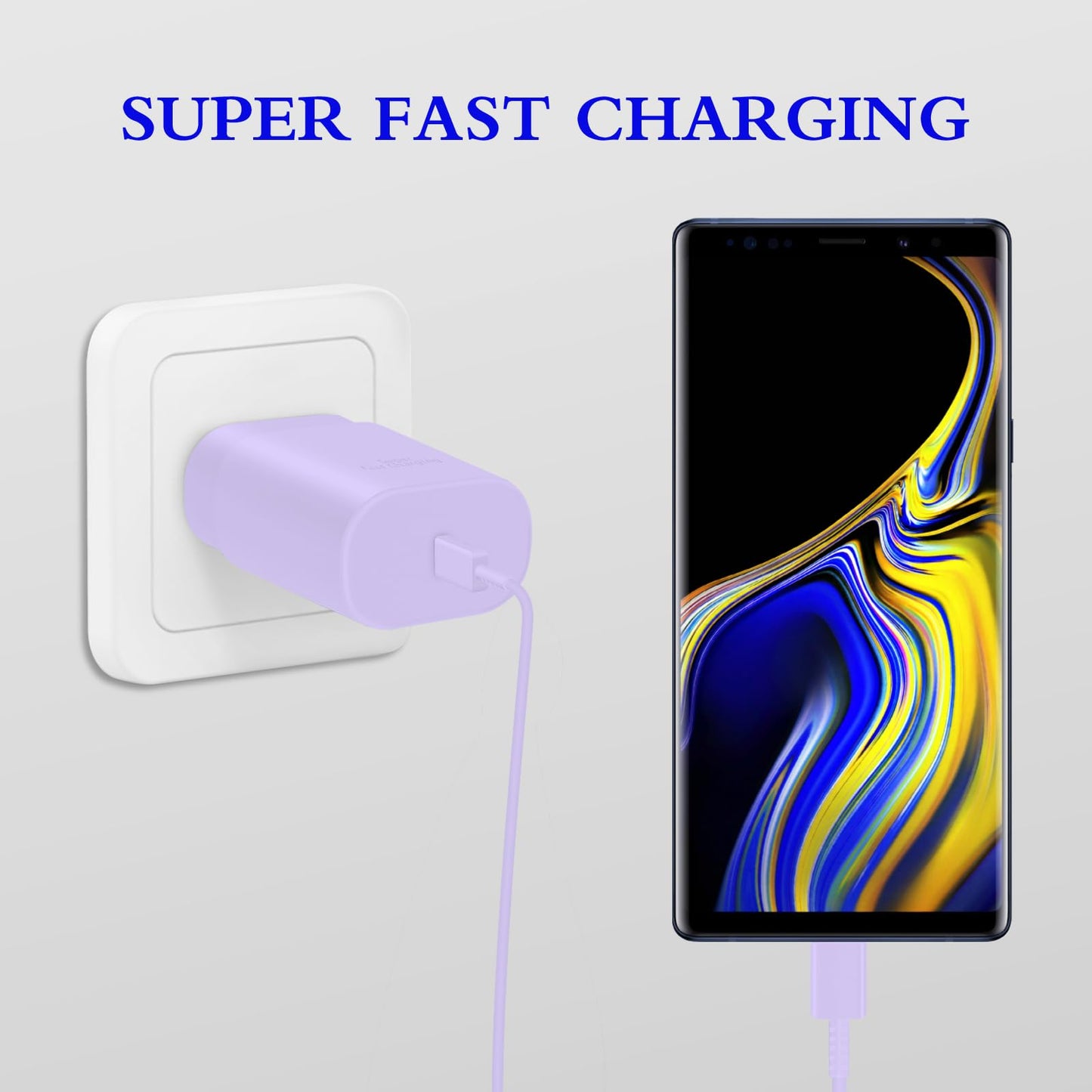 GUUSMART Type C Charger 2-Pack 25W Long 6ft USB C Charger Cable