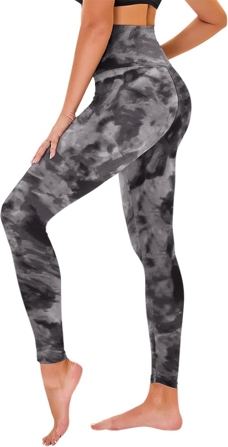 TNNZEET High Waisted Leggings for Women - No See Through Tummy Control Cycling Workout Yoga Pants with Pockets Reg & Plus
