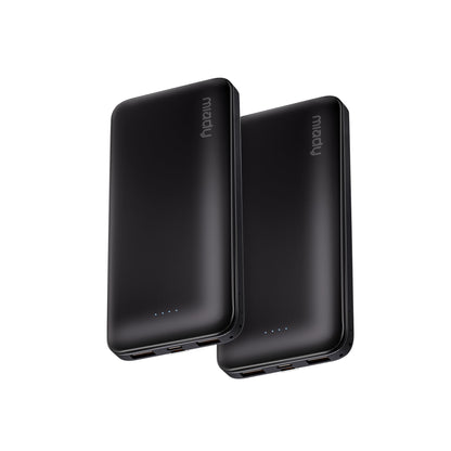 Miady 2-Pack Portable Charger, Slim 10000mAh Power Bank Travel Battery Pack