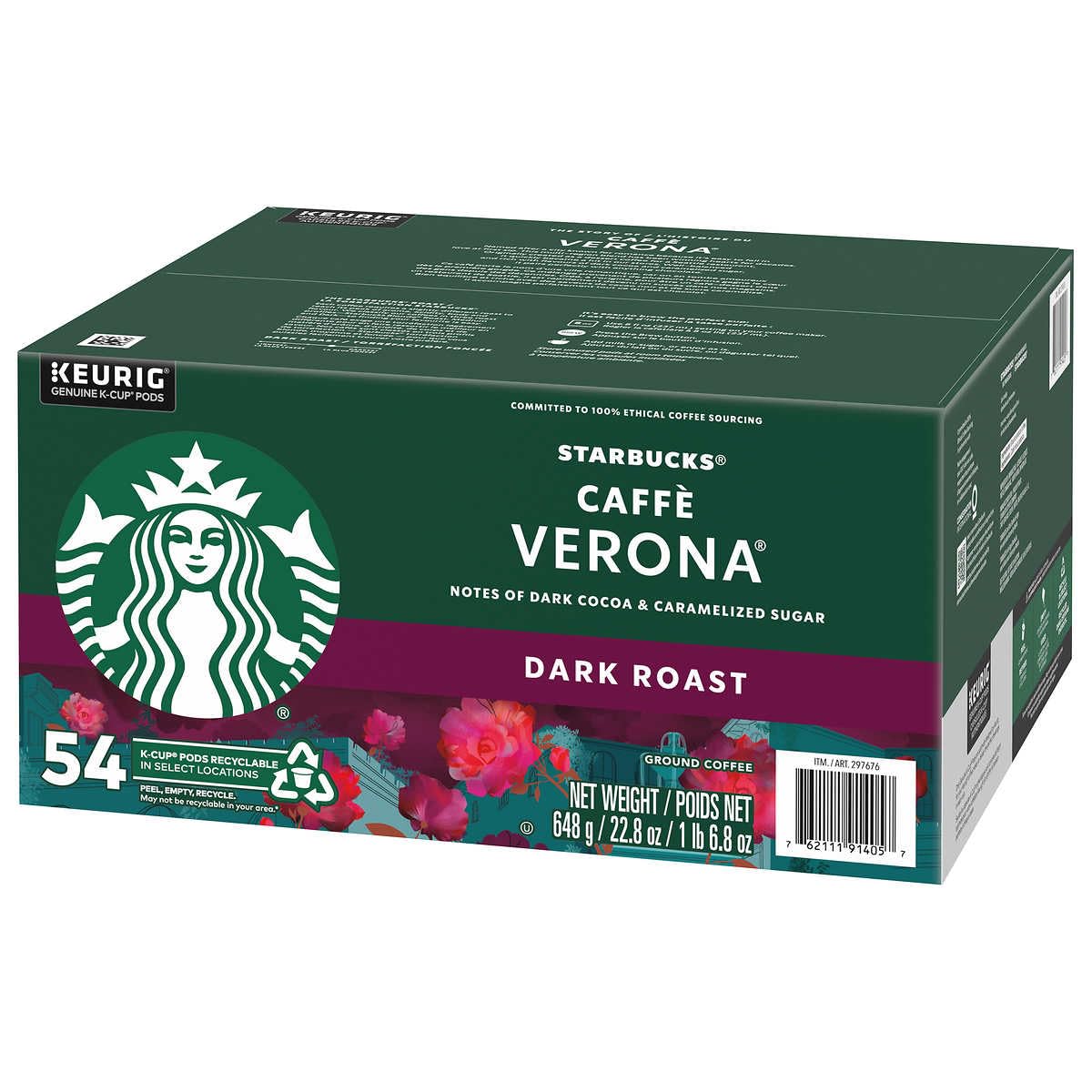 Starbucks K-Cup Coffee Pods, Dark Roast Hot or Iced Coffee, French Roast, 96 Keurig Pods
