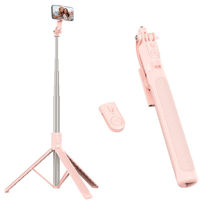 71” Phone Tripod & Selfie Stick, Portable All in One Extendable Cell Phone Tripod Stand, with Wireless Remote Control for iPhone/Samsung/Android/Camera