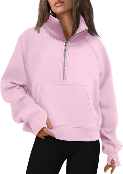 AUTOMET Womens Sweatshirts Half Zip Fleece Pullover Fall Outfits