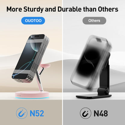 3 in 1 Mag-Safe Wireless Charger Stand for iPhone Apple Watch AirPods
