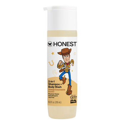 The Honest Company Shampoo & Body Wash, Tear-Free, Fragrance-Free, 10 fl oz