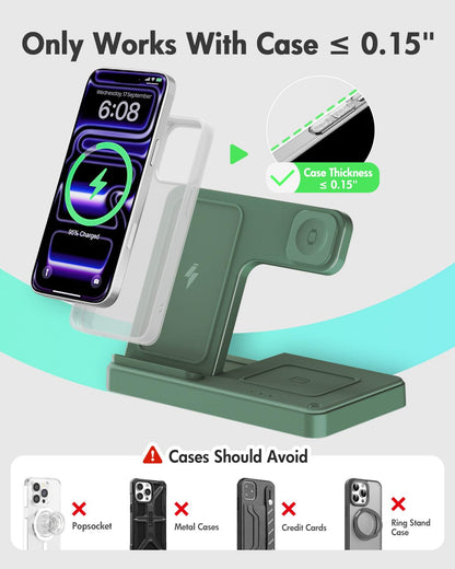 GETPALS Wireless Charger iPhone Charging Station for Apple Multiple Devices