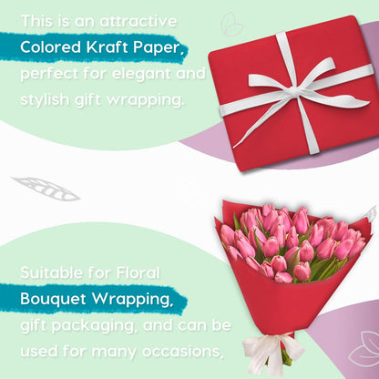 PerkHomy Brown Kraft Paper Roll 36" x 1,440" (120') for Craft Bulletin Board Paper Art Table Covering Crafting Gift Wrapping Bouquet Packing Parcel 70GSM 50LB (Brown, 36" x 120')