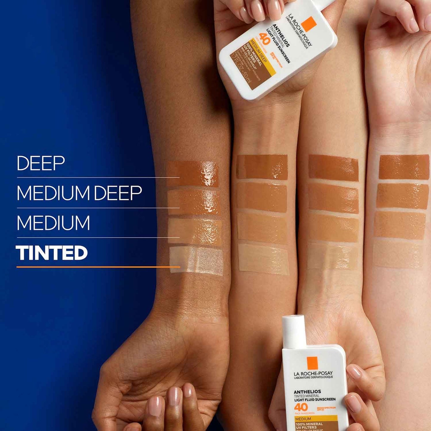 La Roche-Posay Anthelios Mineral Light Fluid Sunscreen for Face in 5 shades