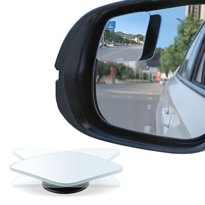 LivTee Blind Spot Mirror, 2" Round HD Glass Frameless Convex Rear View Mirrors Exterior Accessories with Wide Angle Adjustable Stick for Car SUV and Trucks, Pack of 2