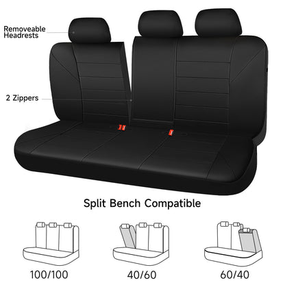 CAR PASS Waterproof Car Seat Covers Front Seats Only with 5mm Composite EVA, Neoprene Car Seat Cover with Separate Headrest Cover, Quick Setup Universal Fit for Car SUV Trucks,Airbag Compatible（Gray