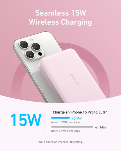 Anker MagGo Power Bank, 10,000mAh Qi2-Certified 15W Portable Charger