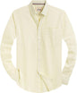Alimens & Gentle Mens Solid Oxford Shirt Long Sleeve Dress Shirt Work Casual Button Down Shirts with Pocket