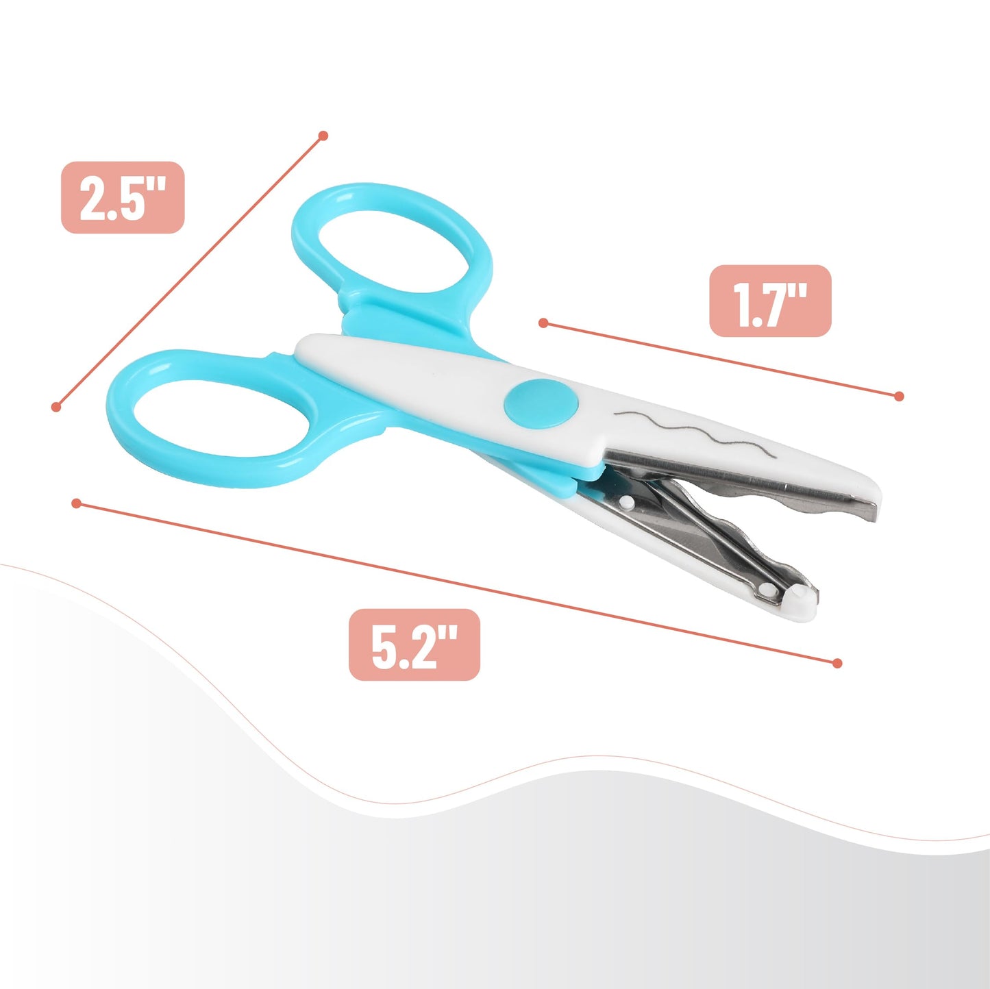 Mr. Pen- Craft Scissors Decorative Edge, 6 Pack, Bright Zig Zag Scissors