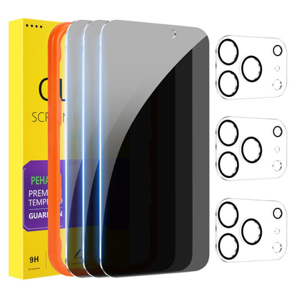 PEHAEL for iPhone 16 Pro Max Privacy Screen Protector+Camera Lens Protector
